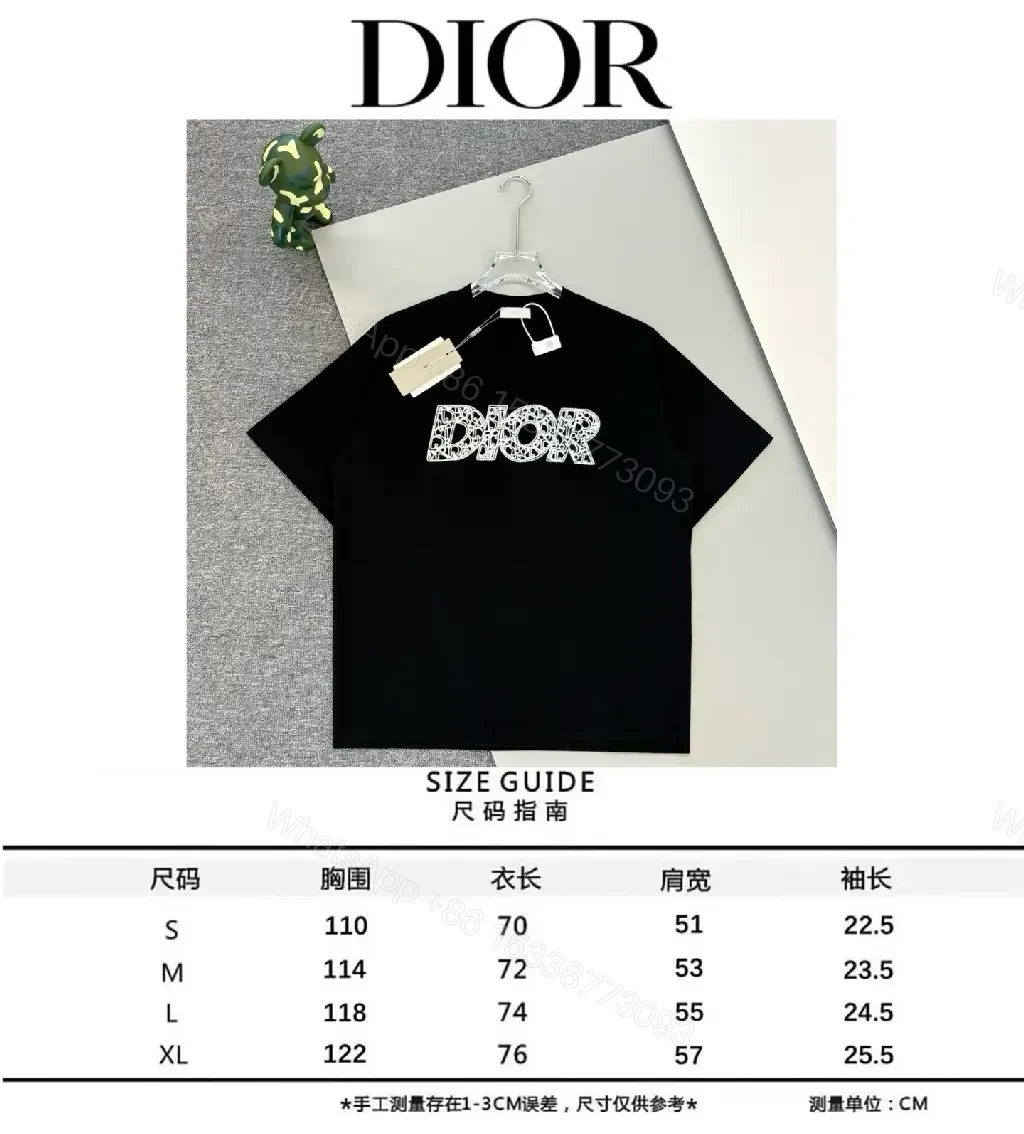 View 8 of Black Cotton DIOR Graphic Tee—Premium Streetwear Essential