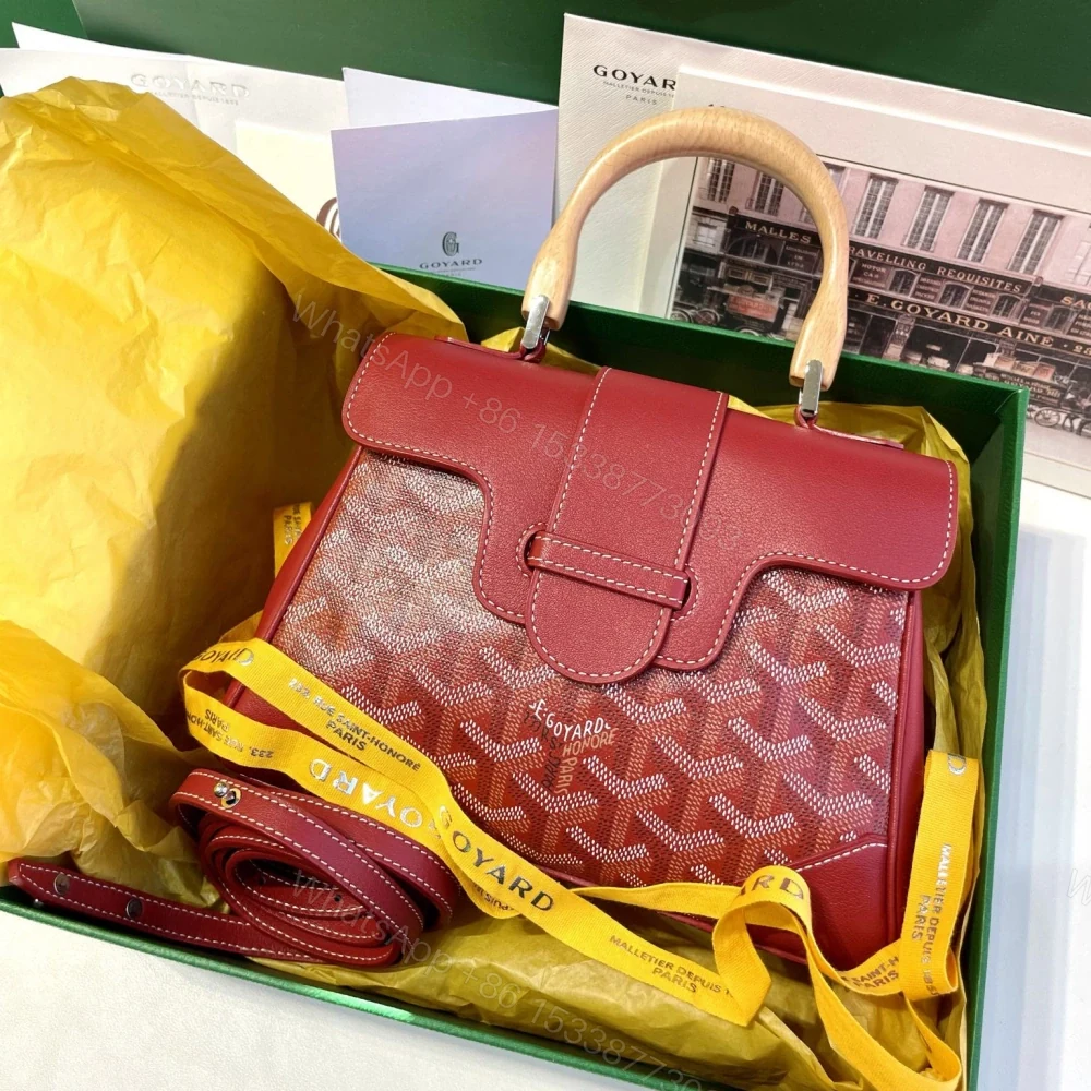 View 3 of 高仿Goyard*SAIGONY櫸木手柄單肩包紅色免檢版