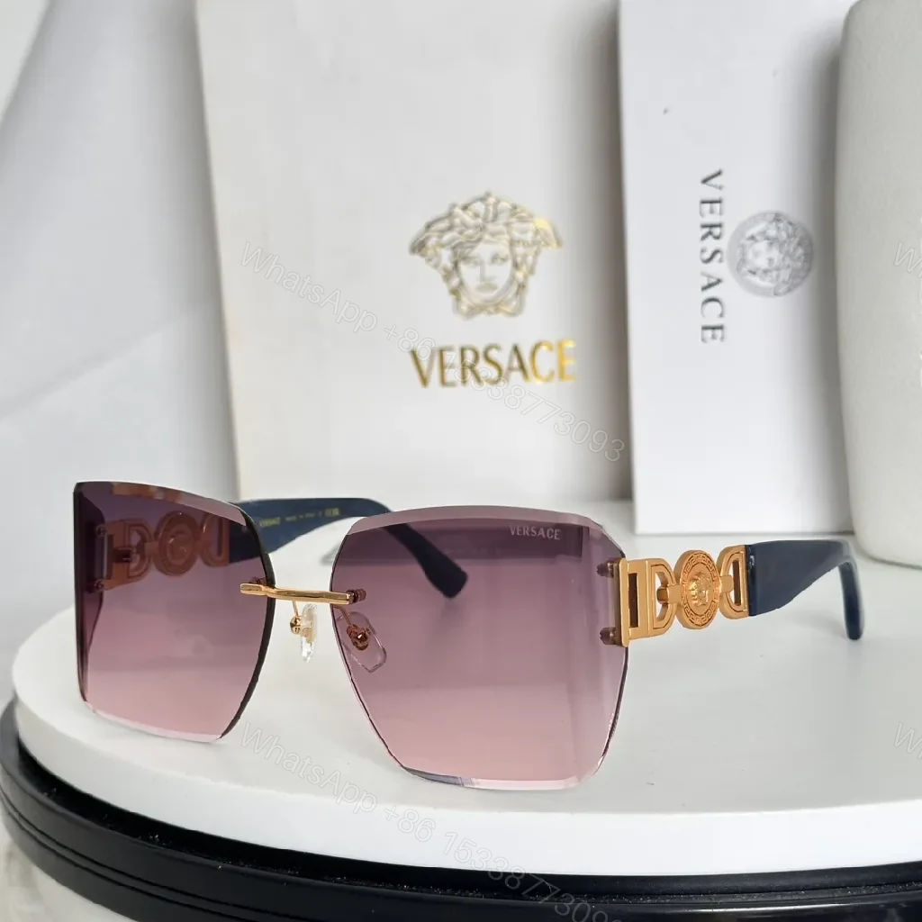 Rose-Gold Accented Oversized Sunnies - Statement Luxury Shades — view 1