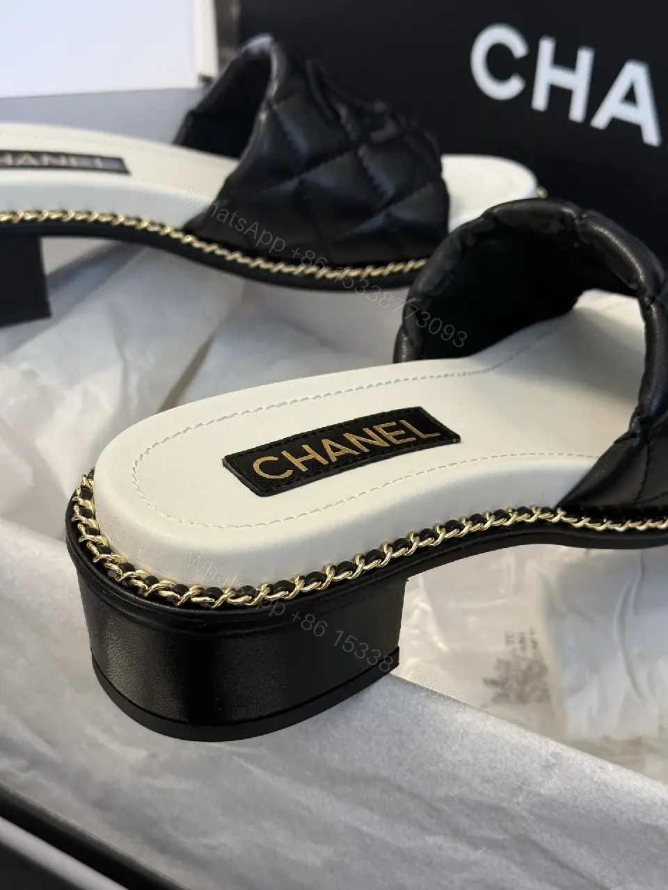 View 9 of Quilted Leather Slide – Lux Comfort, Couture-Inspired