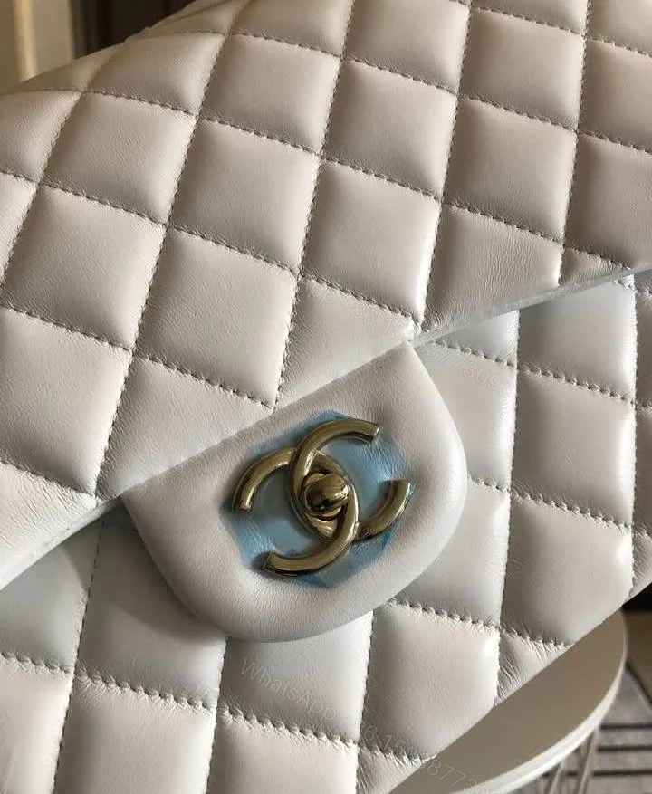 View 5 of Chanel Classic Flap White Bag Dupe