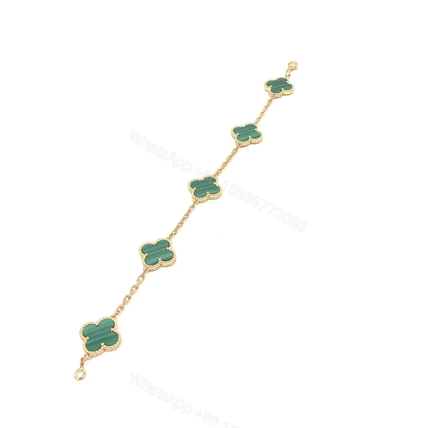 VCA Vintage Alhambra Malachite Bracelet — view 1