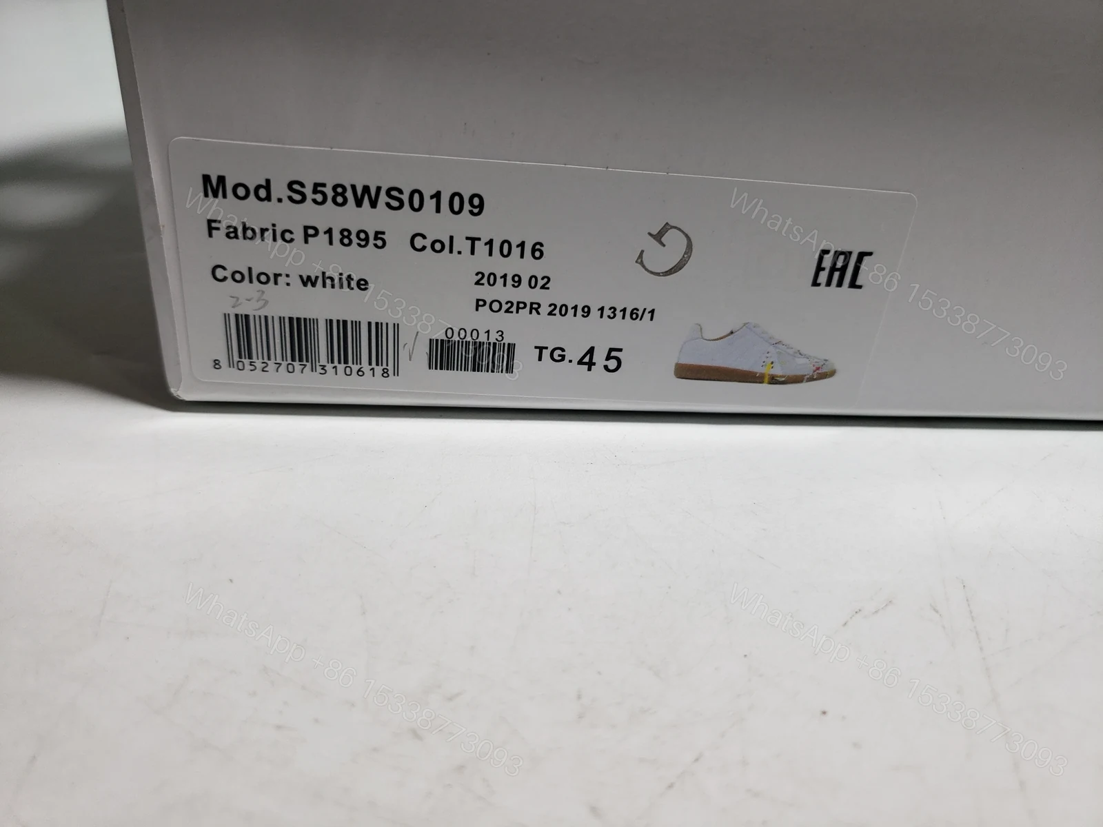 View 5 of Maison Margiela White Paint Replica Sneakers POIZON240805818