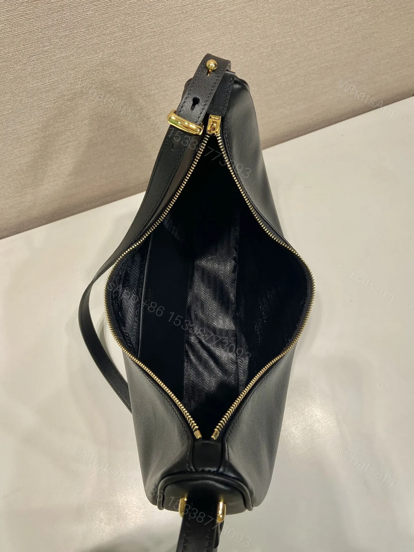 View 5 of Prada Arche Small Leather Shoulder Bag