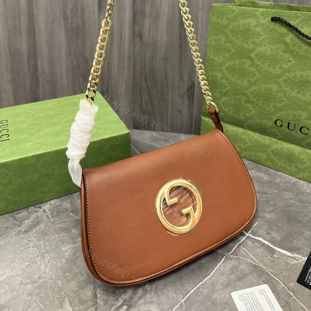 View 2 of Gucci Blondie Shoulder Bag Brown 28Cm 699268 UXX0G 2535