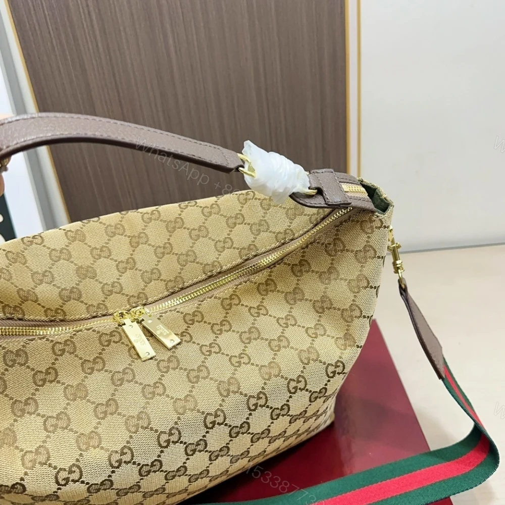 View 3 of Gucci Brera Medium Crossbody Bag Sand And Dark Brown 33Cm