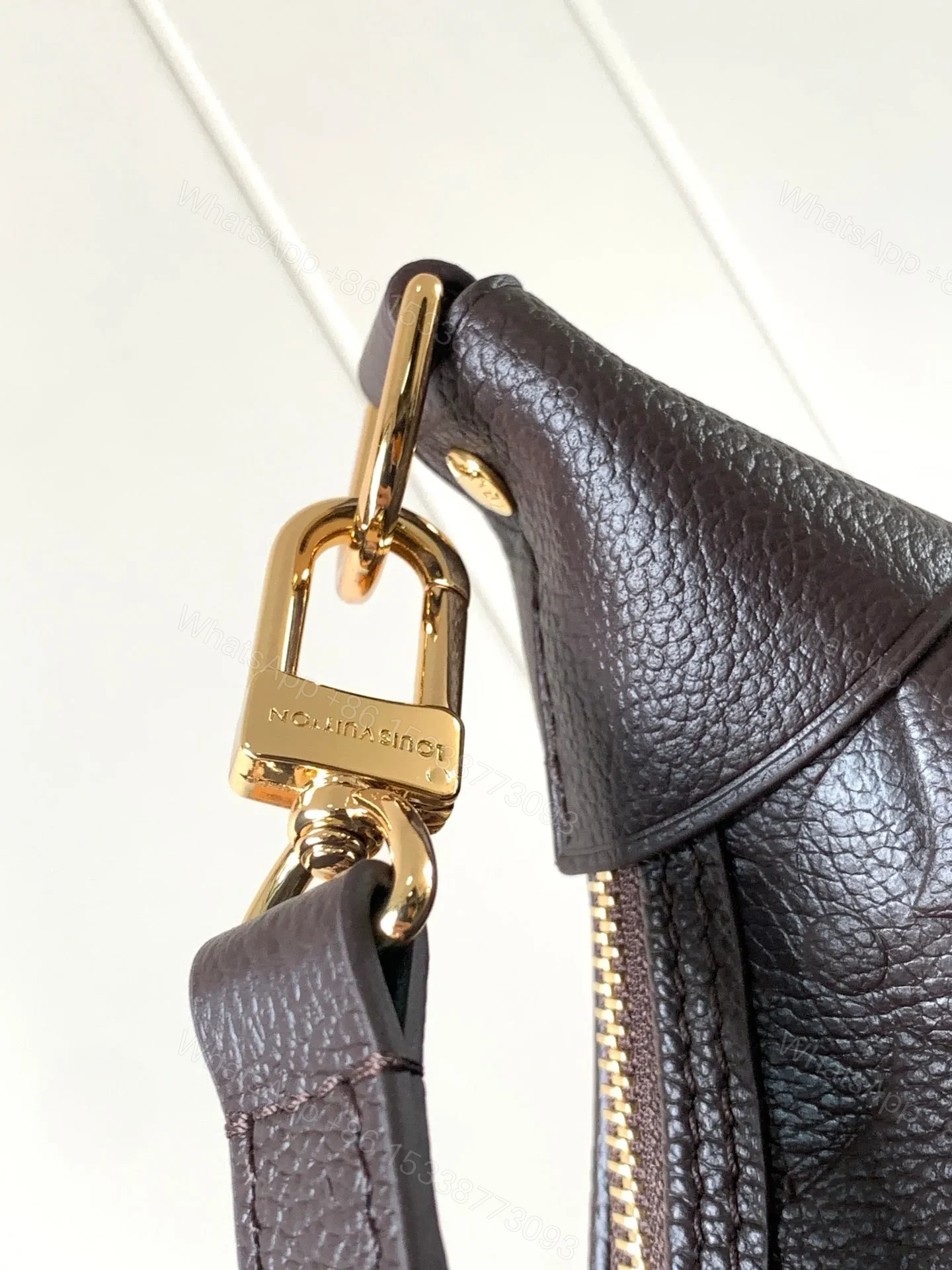 View 6 of LV LOOP HOBO 38 IN DARK BROWN MONOGRAM CALFSKIN EMBOSSED LOGO