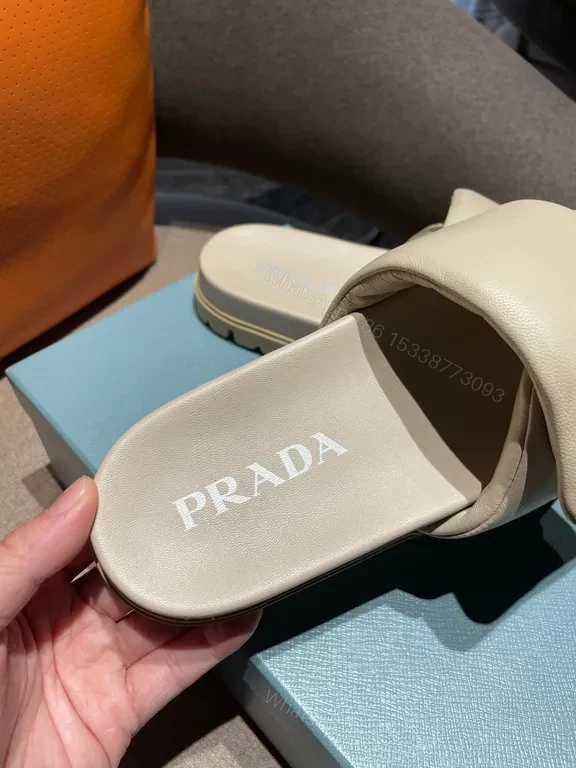 View 2 of Beige Leather Slide: Designer-Inspired Comfort Footwear