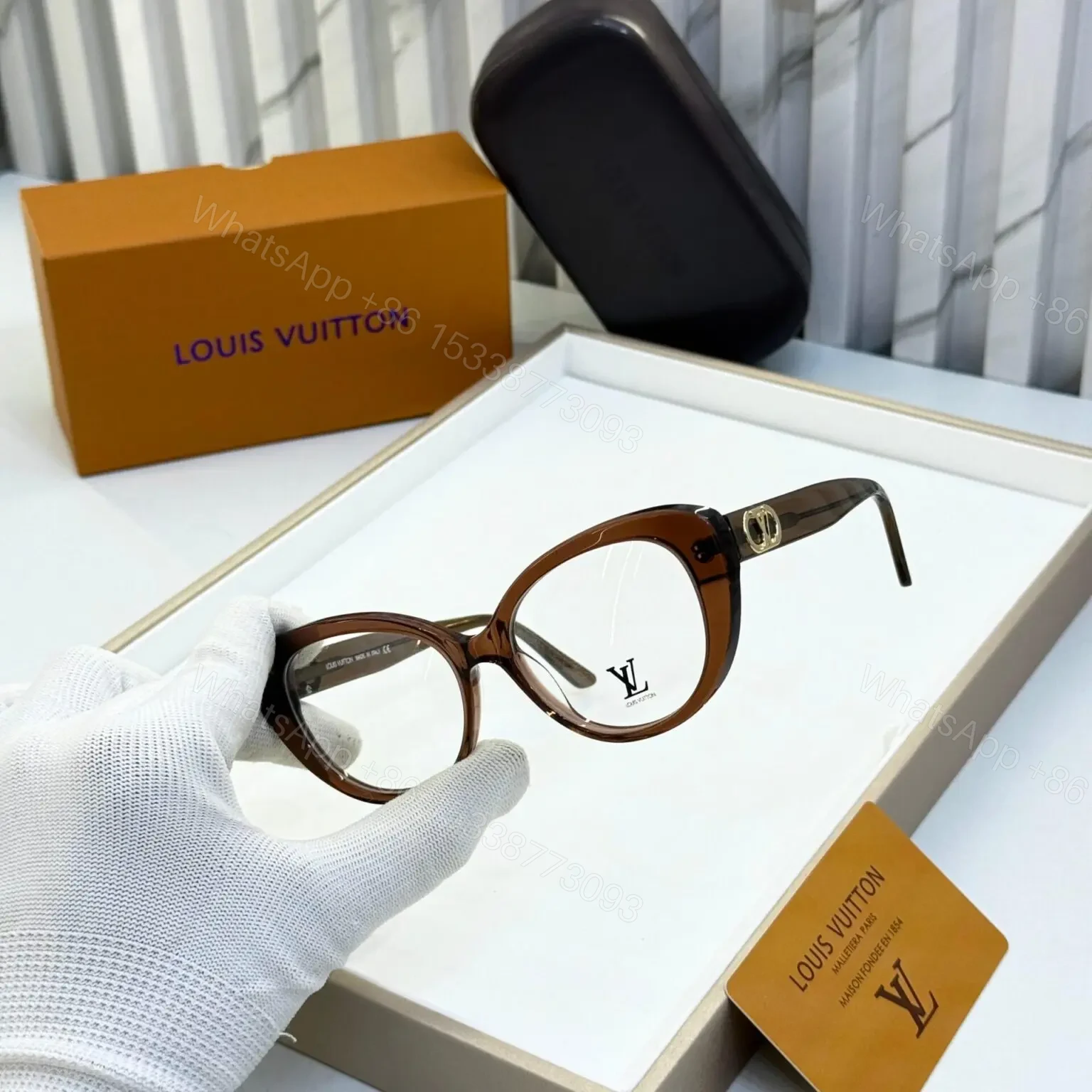 View 2 of Louis Vuitton Cateye Black Eyeglasses