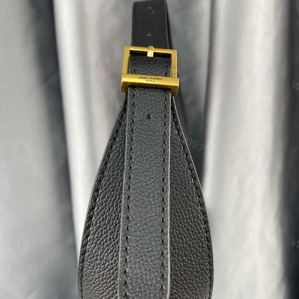 View 7 of Saint Laurent Le 5 À 7 Soft Small Hobo Bag In Smooth Black 27Cm 713938AAAUQ1000