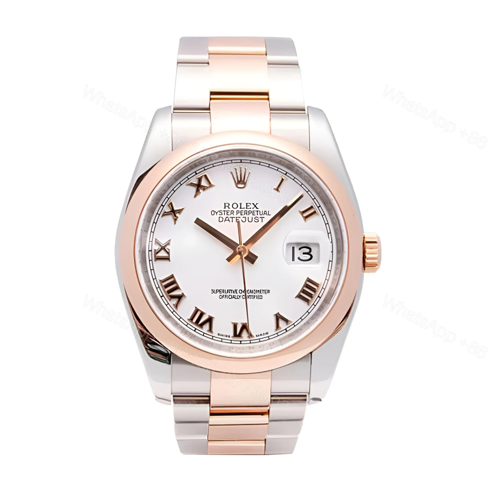 Rolex White Roman Automatic Replica — view 1