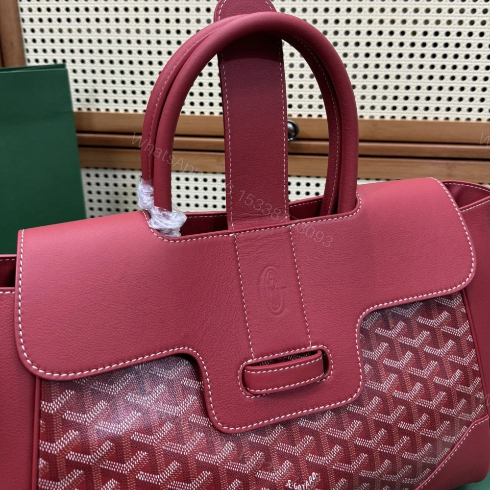 View 6 of 高仿Goyard*SAIGOC4手提托特包雙拼紅色大號免檢版