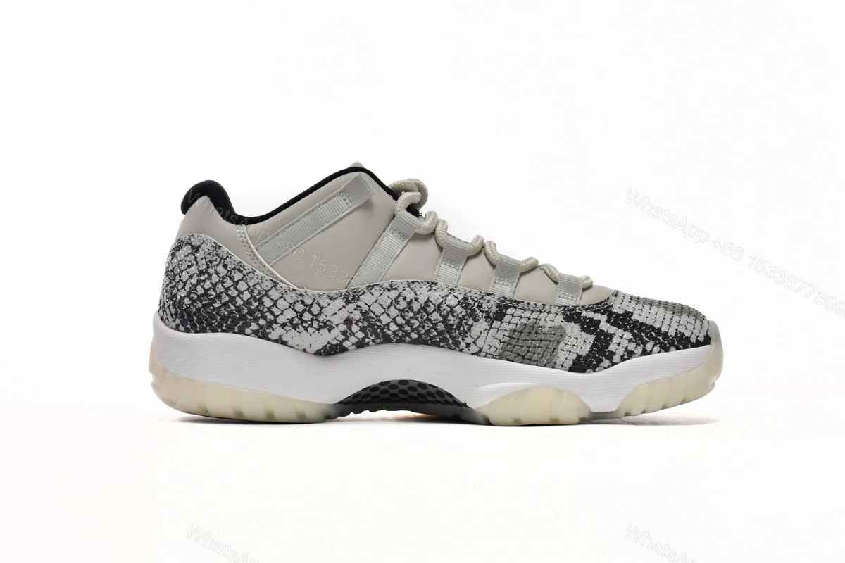 View 2 of Air Jordan 11 Retro Low Light Bone Snakeskin CD6846-002