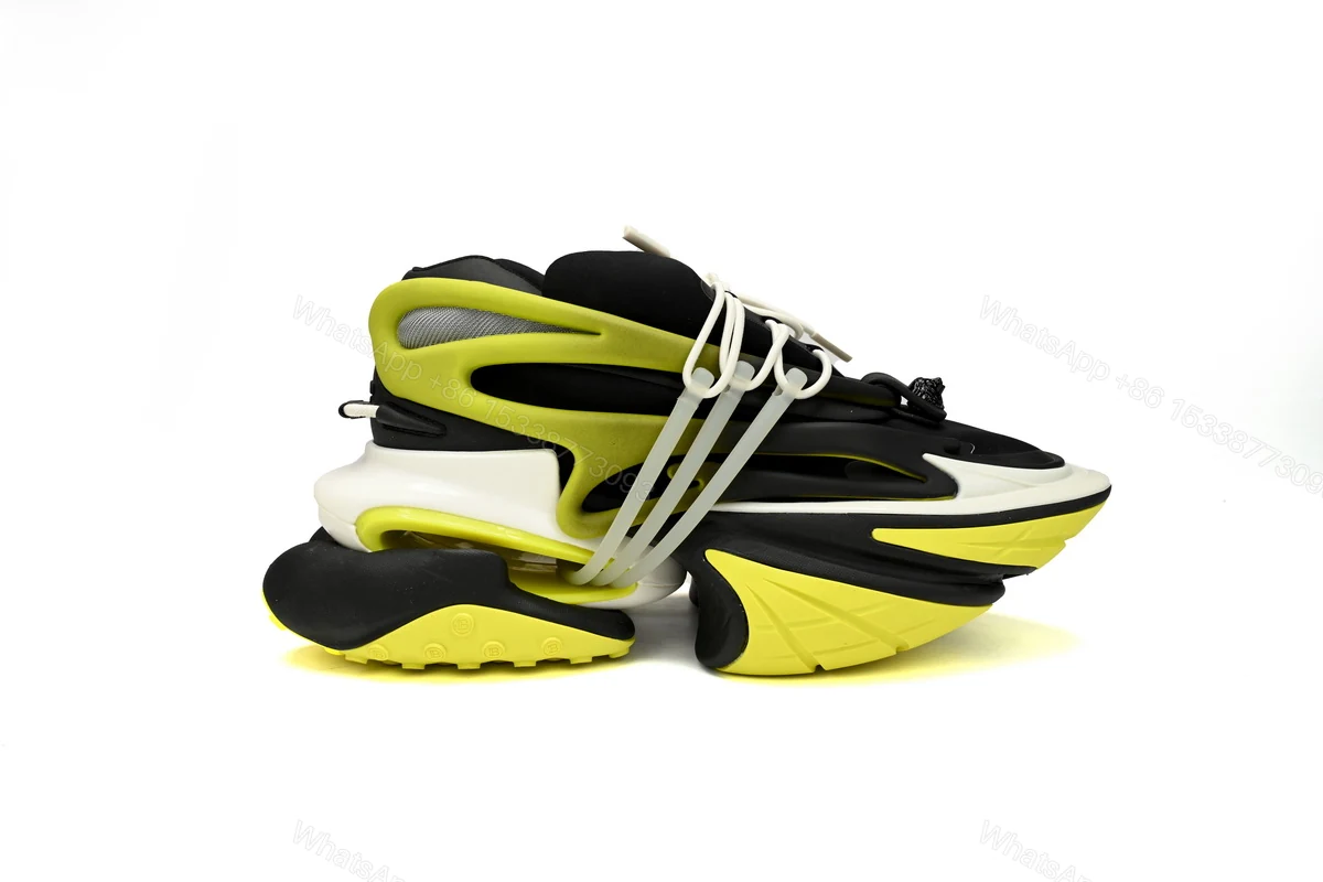 View 5 of BALMAIN Multikolor Buty sportowe Black And Yellow YM1VJ309