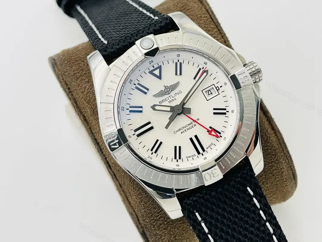 View 2 of Fake Breitling Colt 36 White Dial Premium Fabric Strap 36MM BREITLING-COLT-WHT-FAB-36