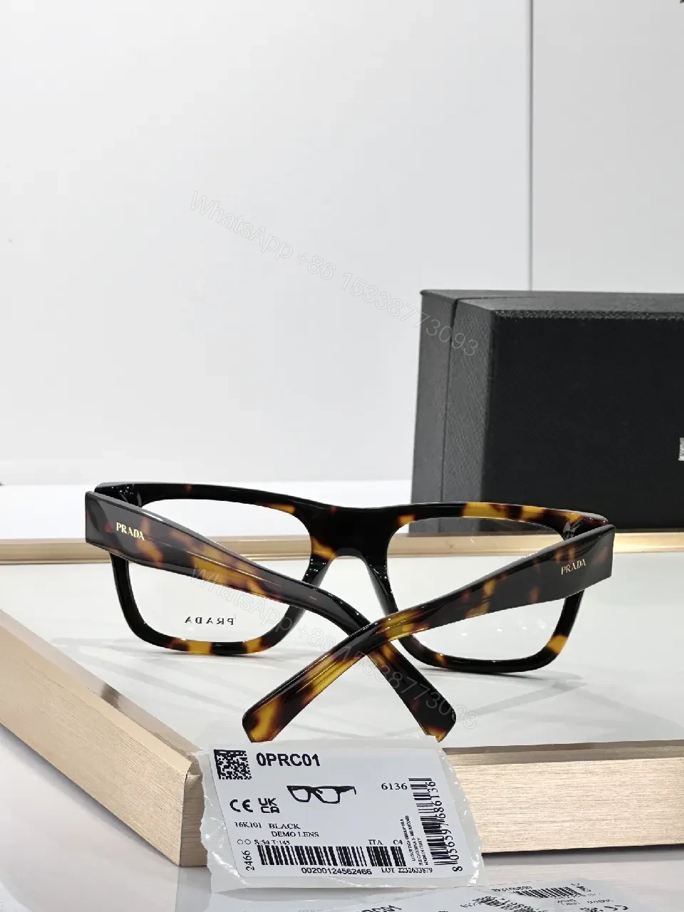 View 3 of Black Acetate Bold-Rectangle Frames: Modern Luxe Comfort
