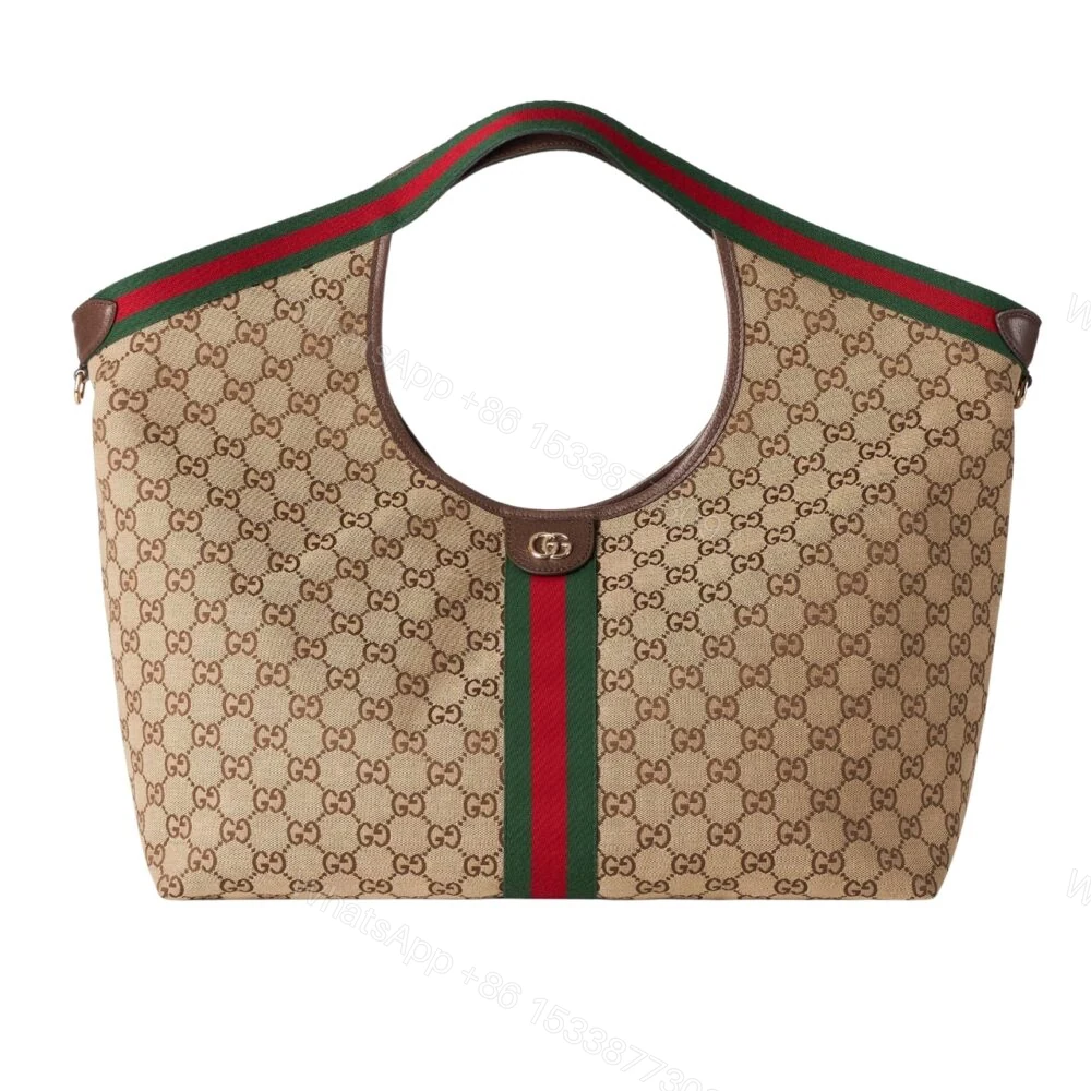Gucci Giglio Large Tote Bag GG Canvas Beige and Dark Brown 60Cm 853971 FAFFP 2547 — view 1
