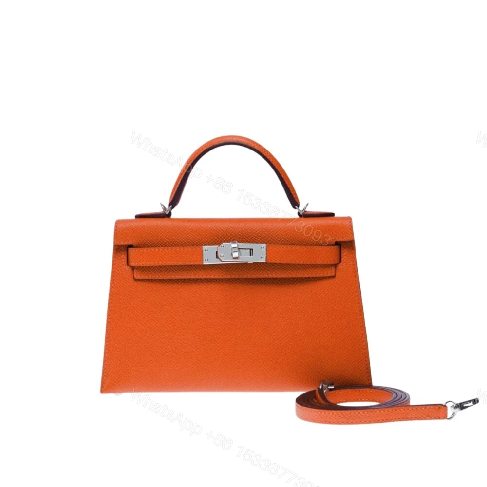 Hermes Kelly Mini Epsom Handbag Orange 19Cm — view 1