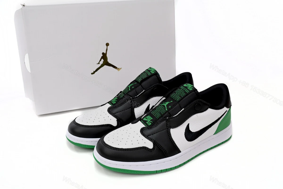 Air Jordan 1 Low Black Green AV3918-228 — view 2