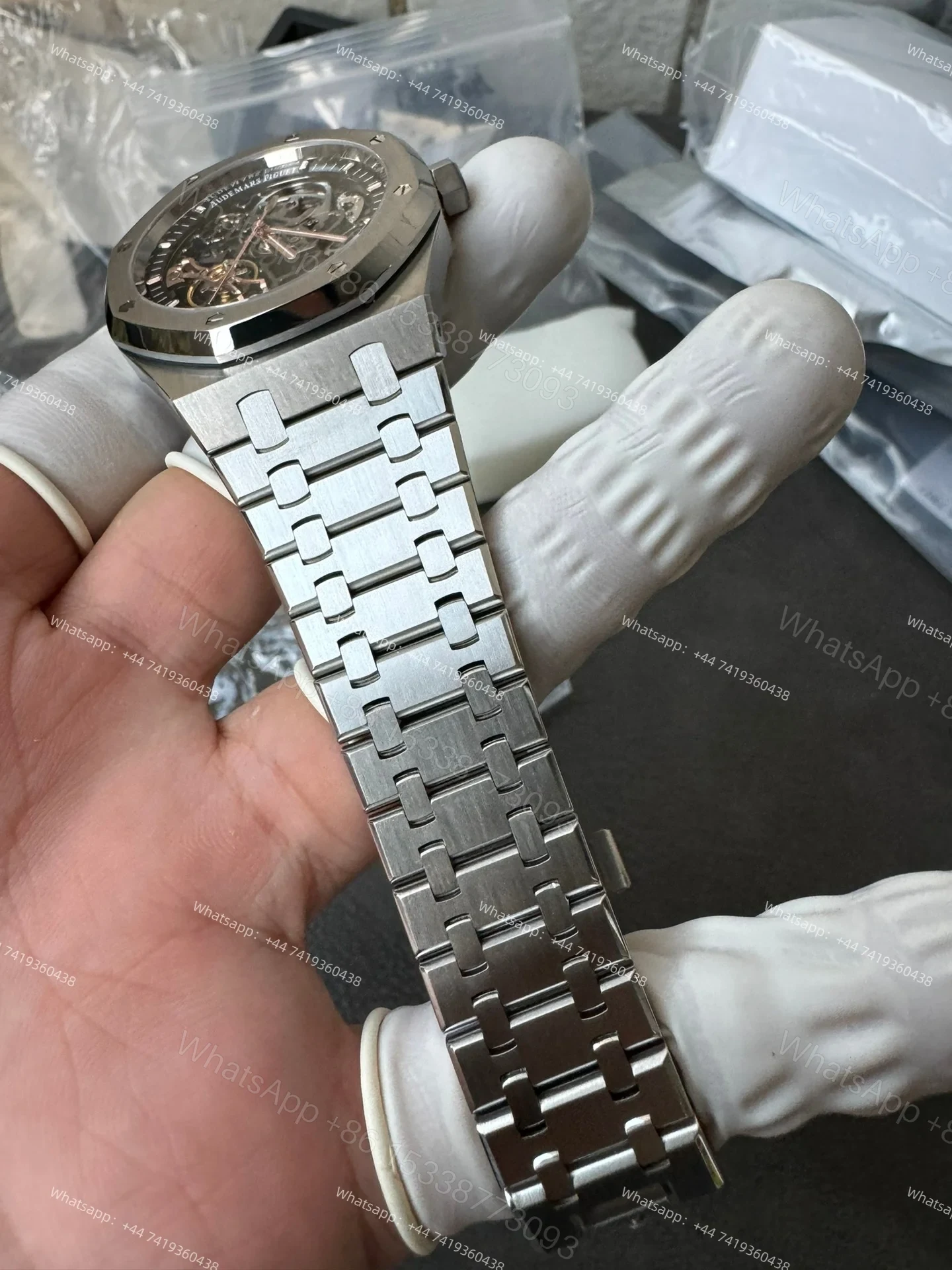 View 6 of Audemars Piguet Super Clone Royal Oak 15407ST Skeleton Dial 41MM