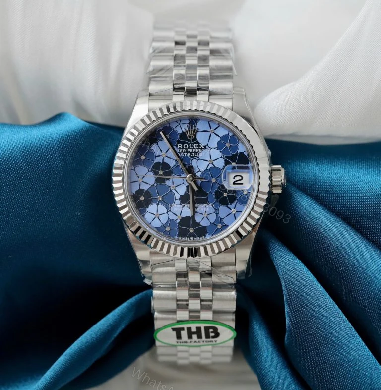 Rolex Datejust 31mm Super Clone Women’s Blue Flower Dial — view 1