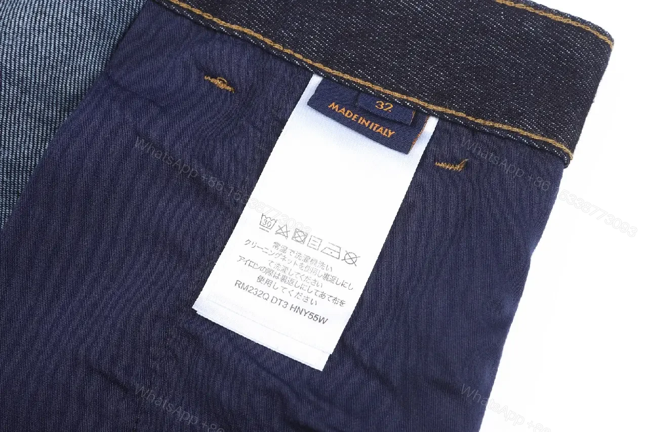 View 2 of Dark Denim Bermuda Shorts Cotton Classic LV Logo Short Pants
