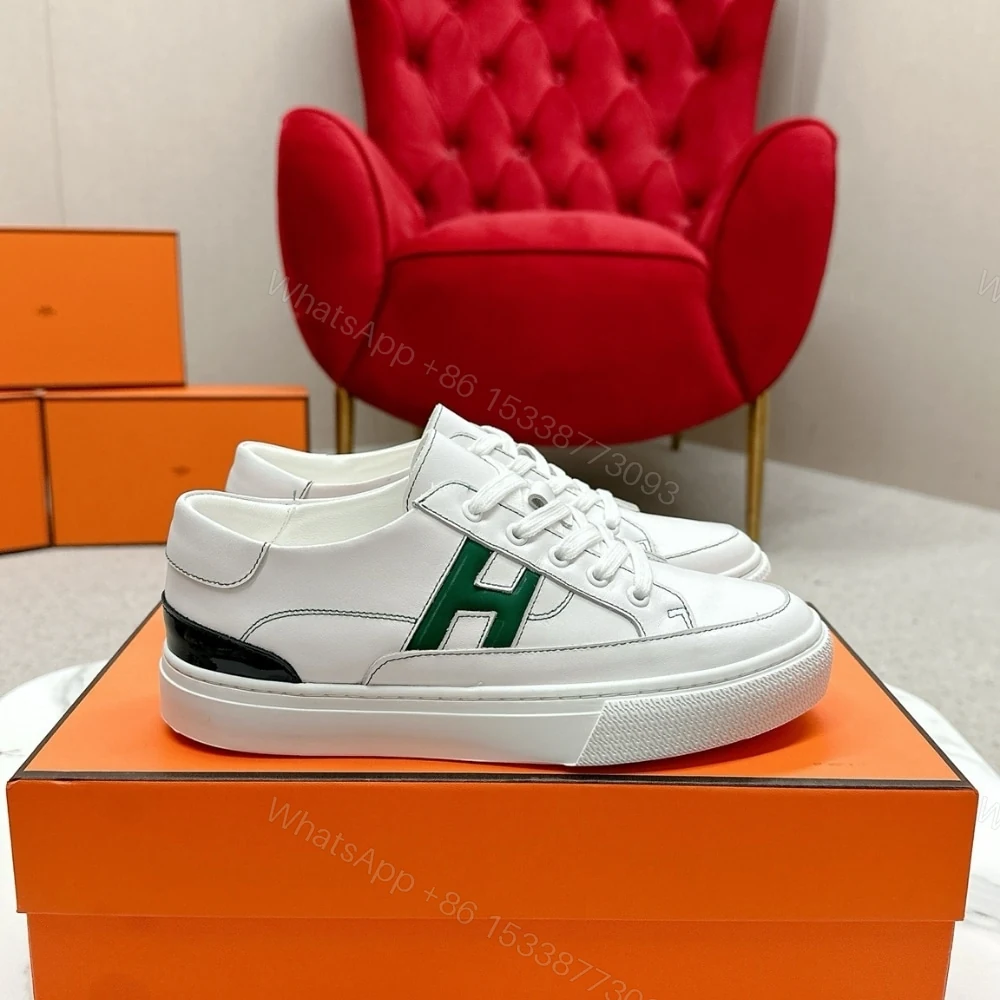 View 6 of Hermes Deep Sneaker Blanc And Vert Bouteille H251837ZH14400
