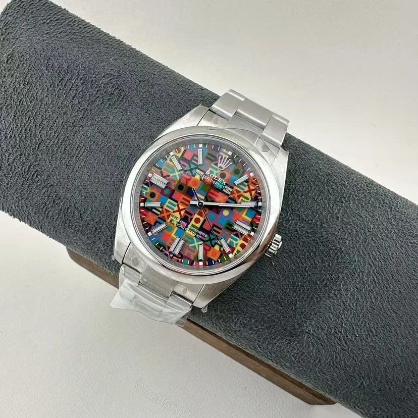 View 8 of Super Clone Rolex Oyster Perpetual 36mm Multicolored Motif Dial 2026 – 126000