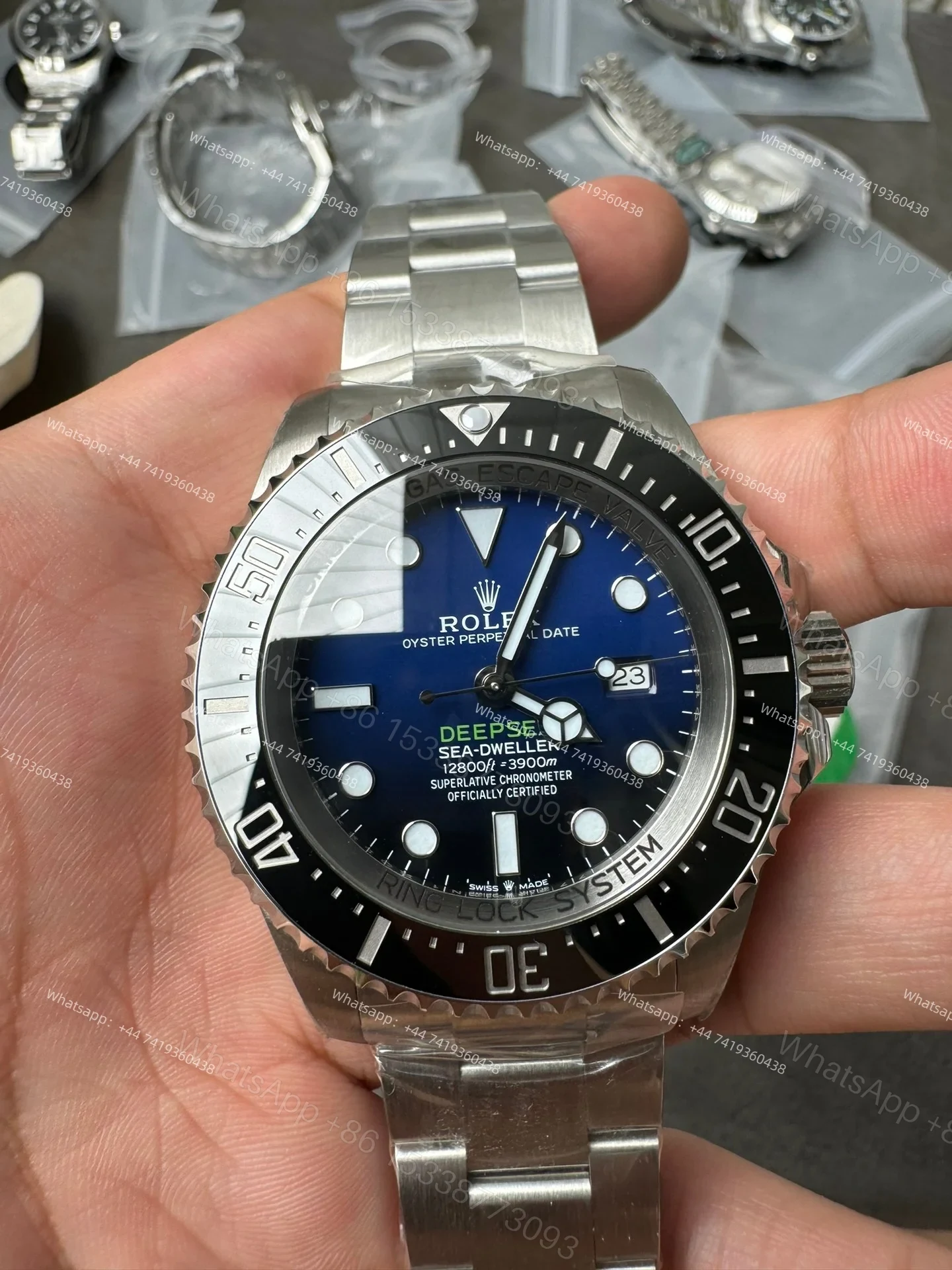 View 4 of Rolex Deepsea Sea-Dweller M126660-0002 1:1 Replica D-Blue Dial 44MM 3235 Movement Super Clone Watch