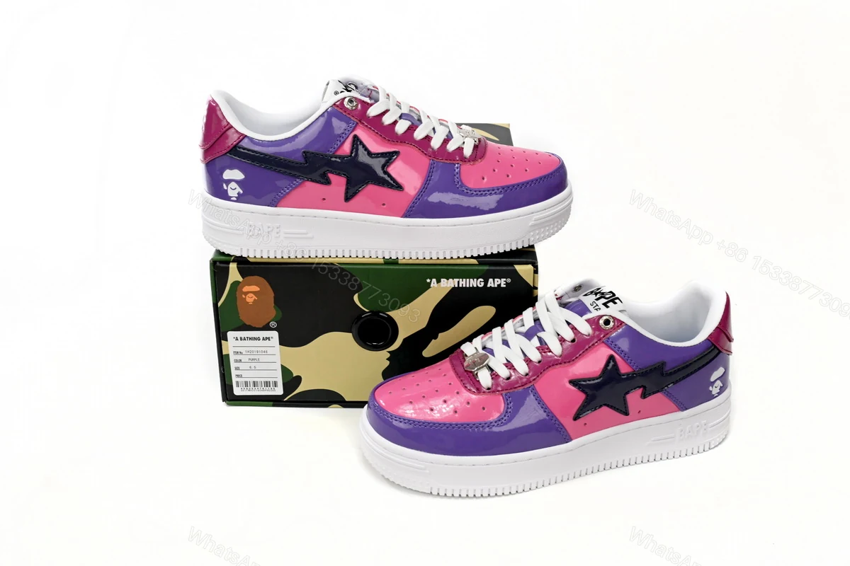 A Bathing Ape Bape Sta Low Purple Mirror Surface 1H20 191 046 — view 2