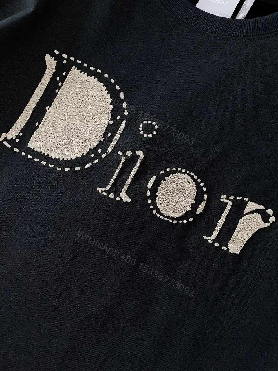 View 9 of Luminous Logo Tee: Black Cotton, Luxe Streetwear, Statement Tee