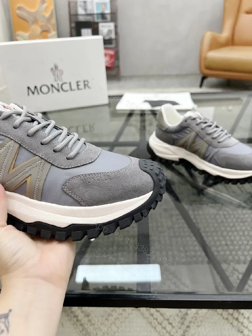 View 4 of Grey Mtlx Textured Trail Runner: Sleek All-Day Comfort
