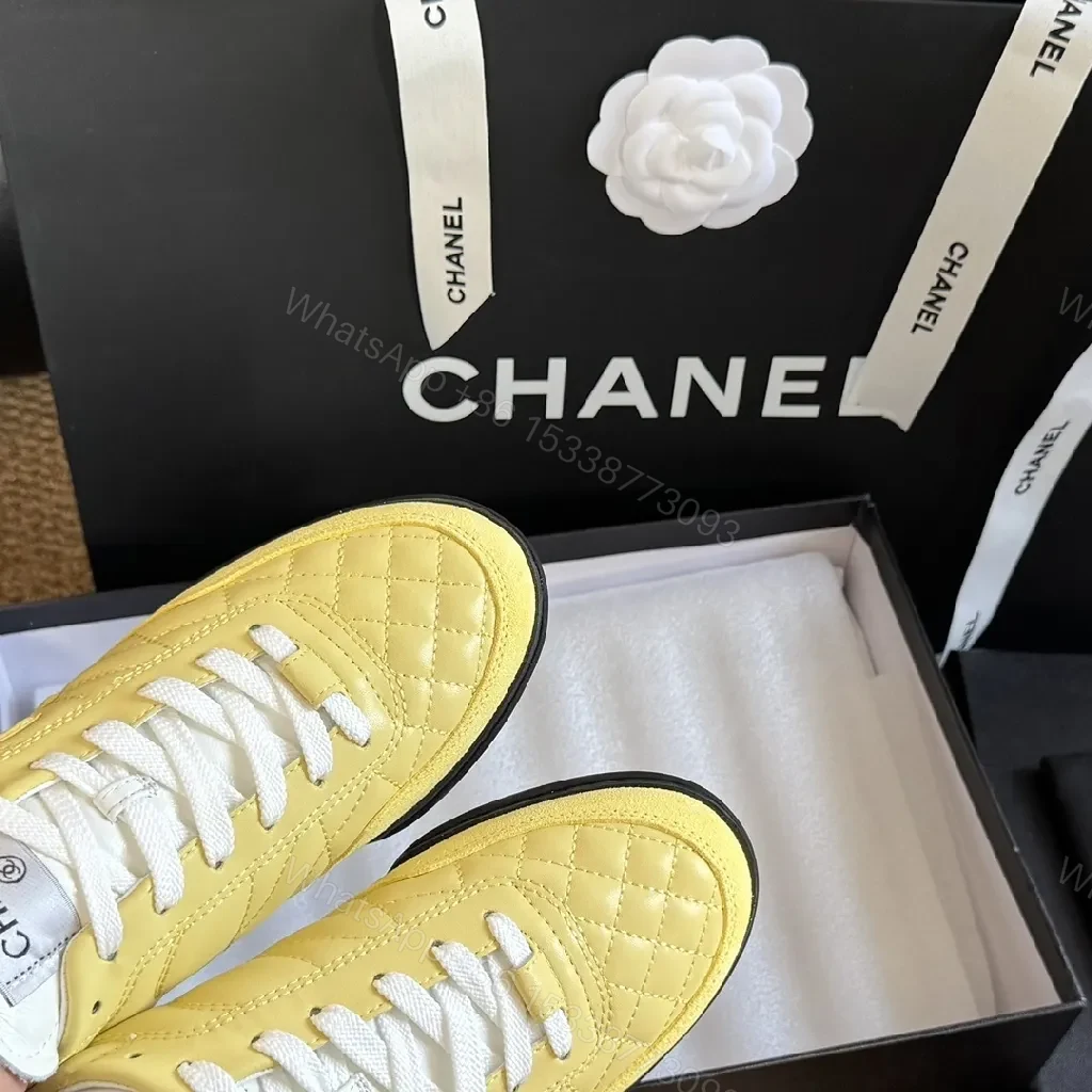 View 3 of Sunflower Quilted High-Top Sneakers with Luxury Style