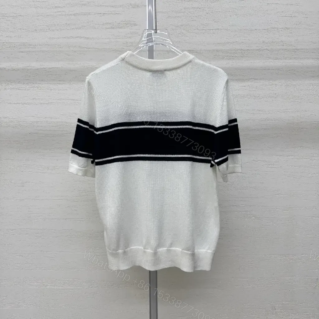 View 6 of White Knit Top - Premium Comfort, Logo Graphic, Relaxed Fit, Durable Knit