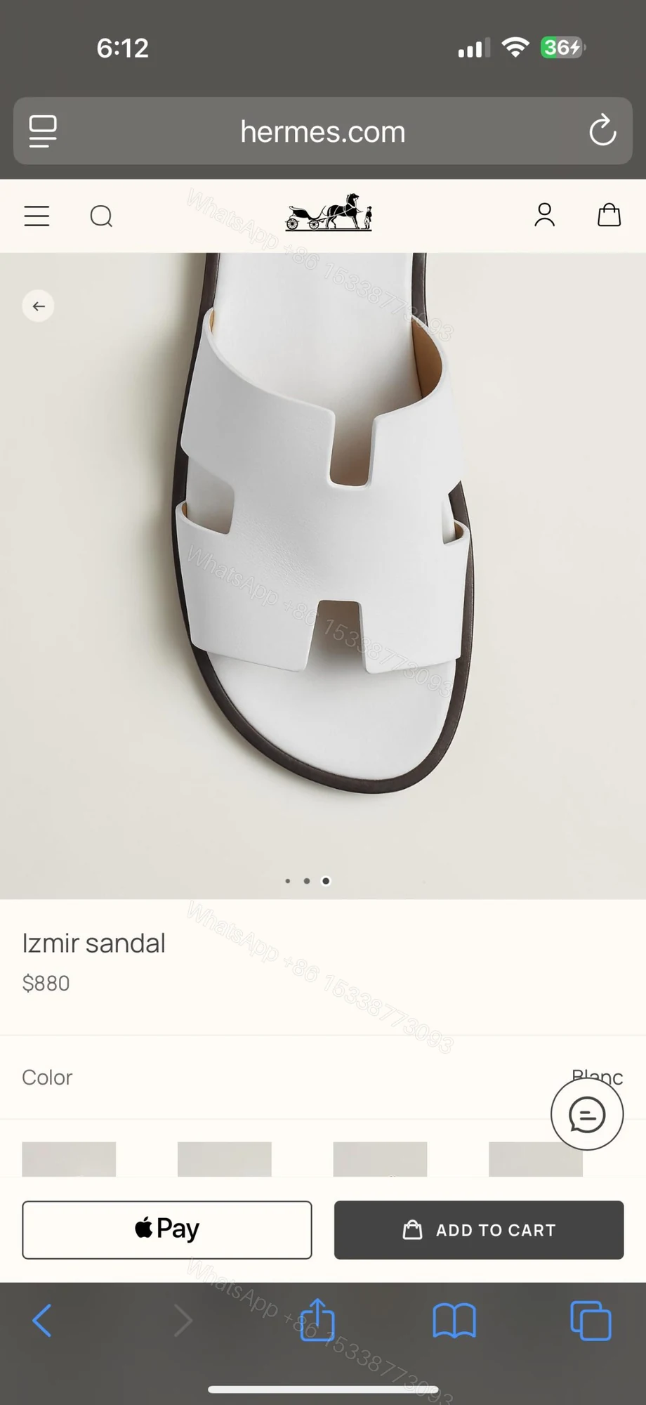 View 8 of FIRST COPY HERMÈS ORAN FOR MEN