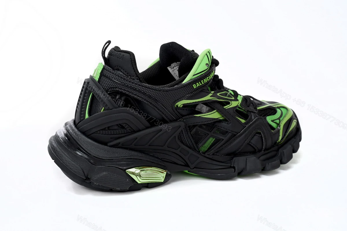 View 12 of Balenciaga Track 2 Sneaker Black Green 568614 W2GN3 1086