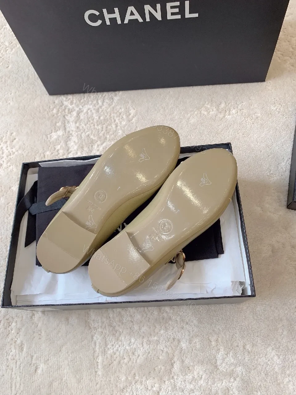 View 6 of Taupe Leather Ballet Flats — Subtle Luxury, All-Day Comfort