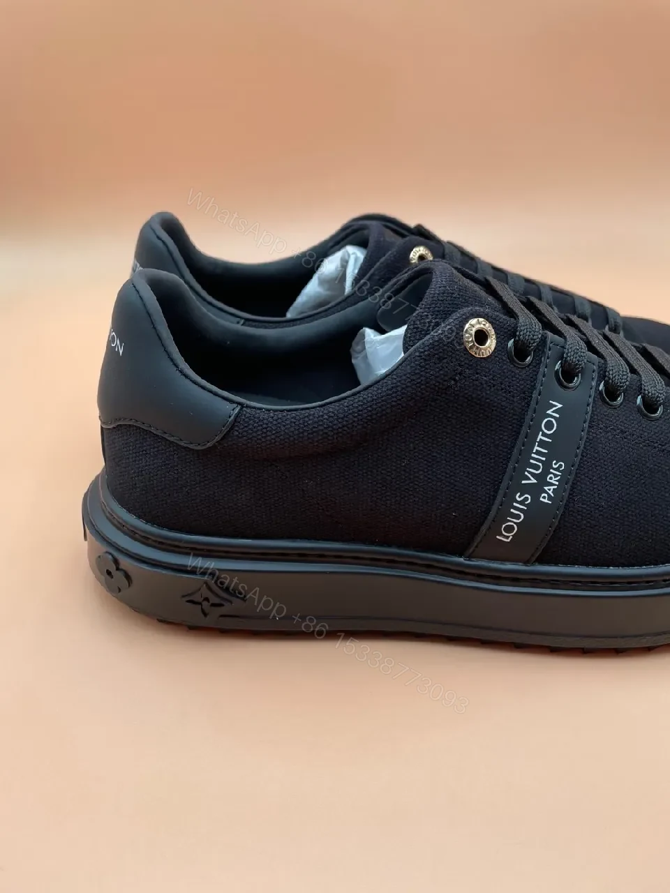 View 9 of Minimalist Black Tech-Sneaker with Luxe-Detail Comfort
