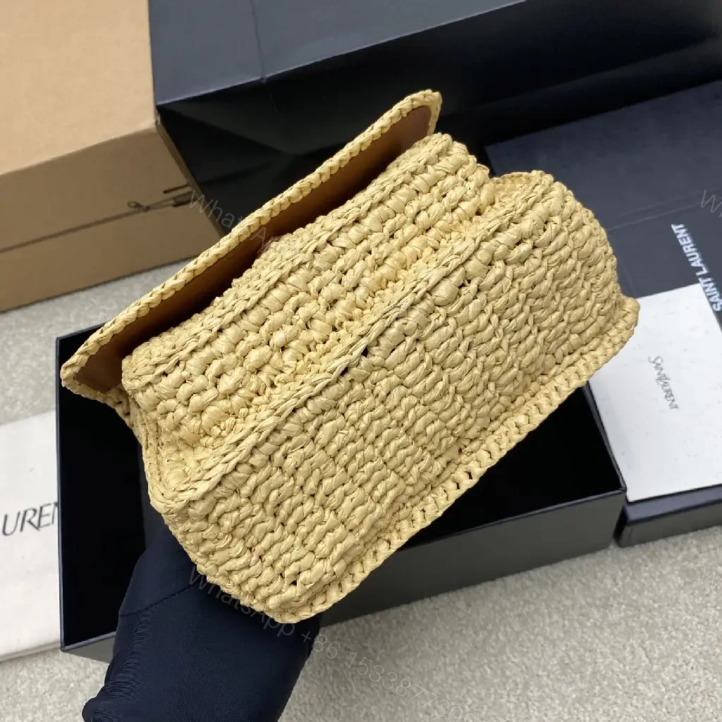 View 2 of Textured Straw Mini Bag — Natural Luxury, Everyday Chic, Crossbody