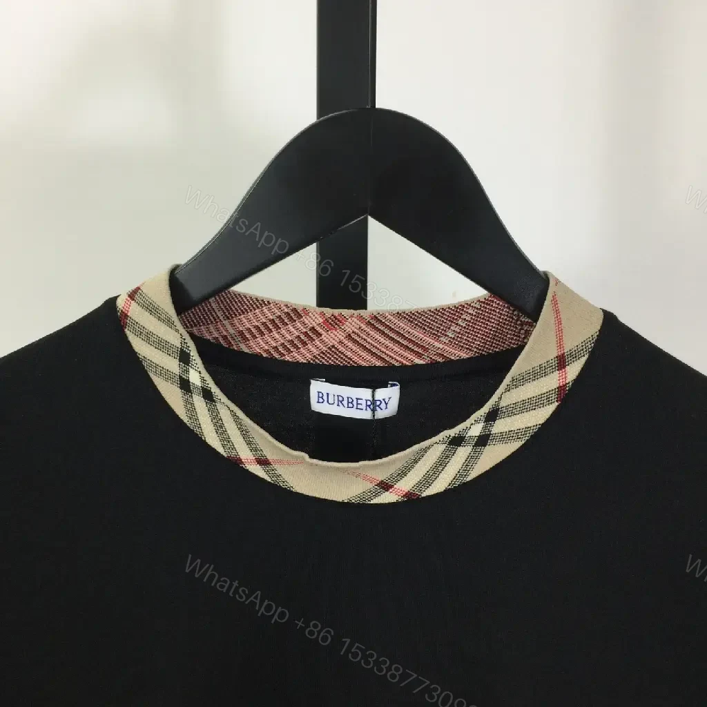 View 2 of Lux-Panel Tee: Classic Check Collar, Gold Crest, Hi-Comfort Knit