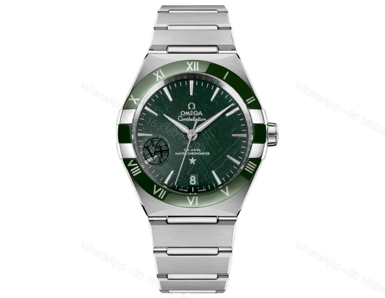 Omega Constellation Super Clone Green Dial Steel Bracelet Premium 41MM OMEGA-CONST-GRN41-SS — view 1