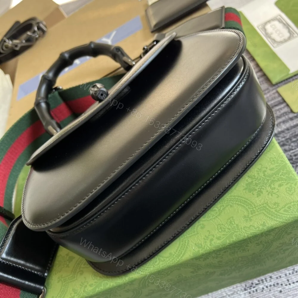 View 4 of Gucci Bamboo 1947 Small Top Handle Bag Black 21Cm 675797 10ODP 1060