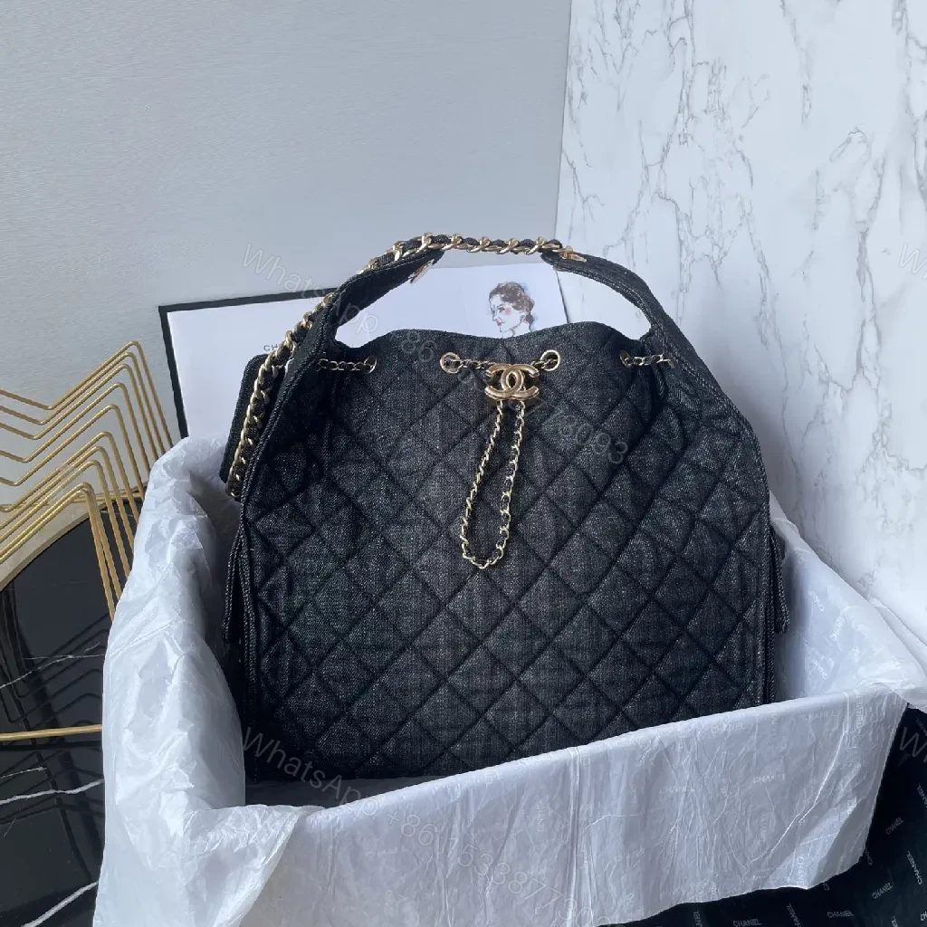 Structured Quilted Luxury Bag with Gold Hardware — view 1