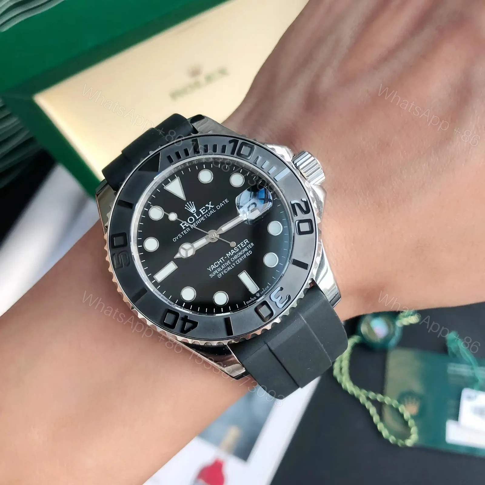 View 8 of Fake Rolex Yacht-Master 42 White Gold Replica 226659-0002