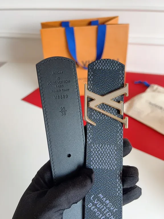 View 8 of Structured LV Monogram Belt: Subtle Luxury Belt