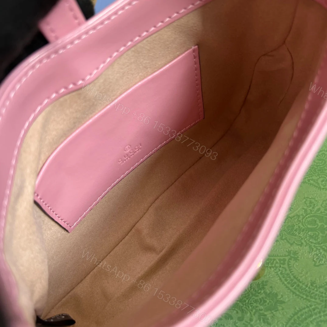 View 5 of GG JACKIE MINI 19 SHOULDER BAG IN PINK PATEL CALFSKIN