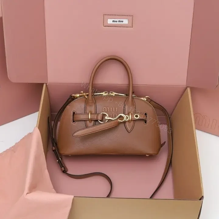 View 10 of 高仿miumiu*Aventure系列5BB169手提包棕色小號免檢版