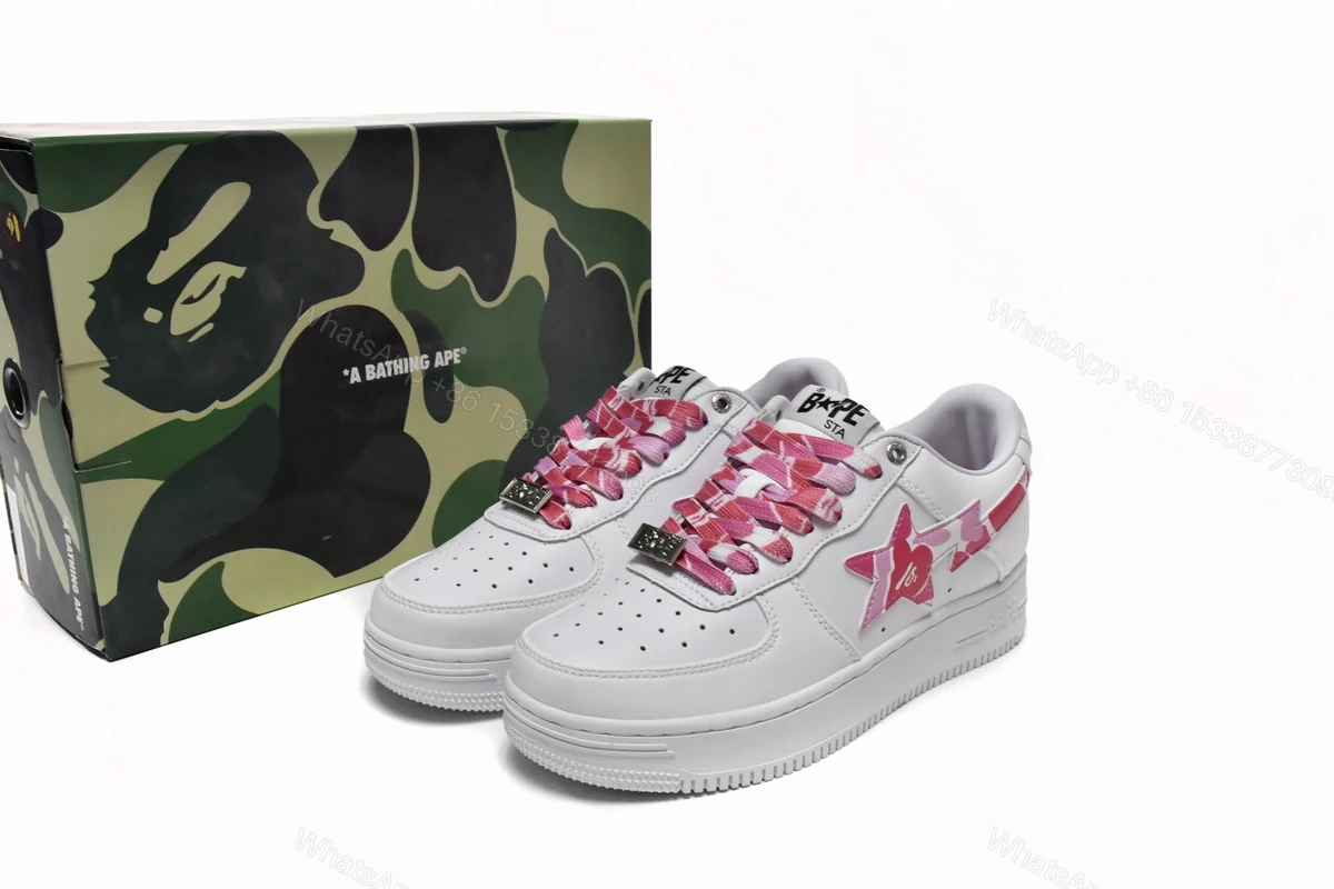 Cheap Fake Bape Sta Low White Red Camouflage 1H20-191-045(BapeSta) — view 2