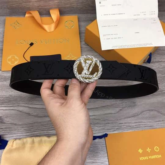 View 2 of LOUIS VUITTON LV CIRCLE PLATE 35MM REVERSIBLE BELT – B155
