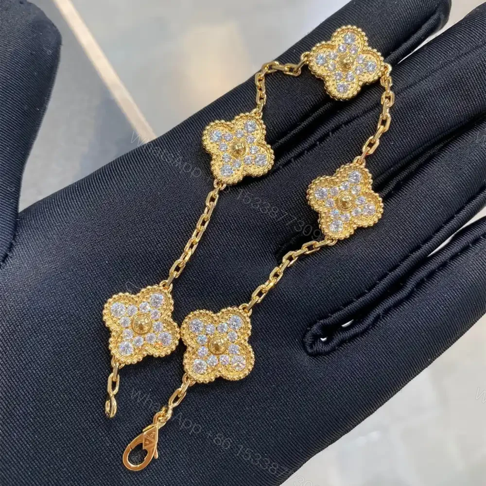 View 8 of 高仿首飾VanCleef&Arpels*RA41400五花滿鑽黃金手鏈
